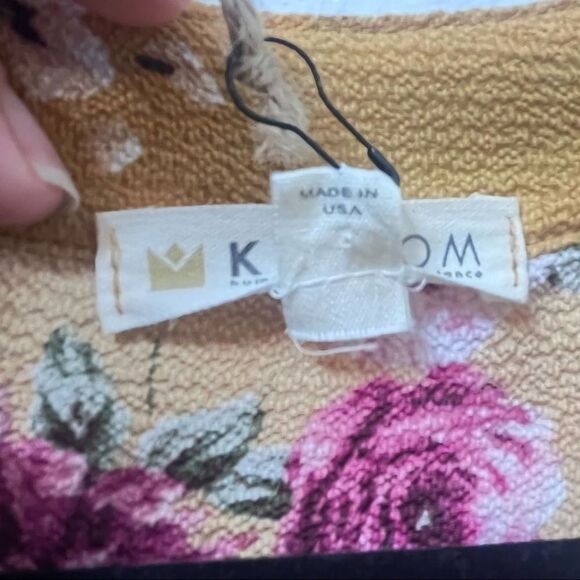 KINdom Shirt Dress‎ w/Handwoven, Gold/Marroon - Picture 9 of 15